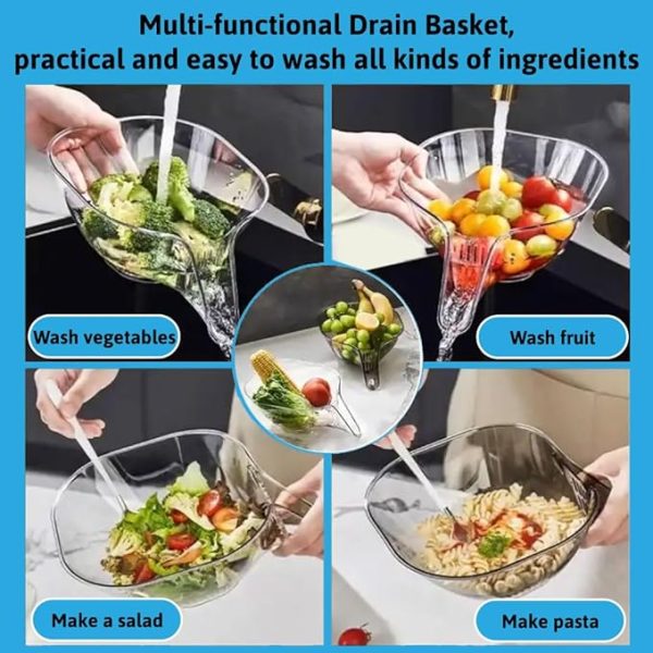 Multi-functional Drain Basket Bowl With Strainer Container