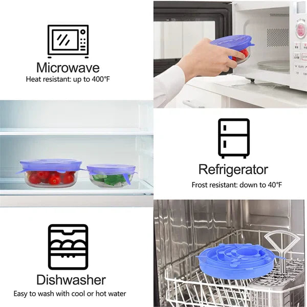 12Pcs Silicone Food covers