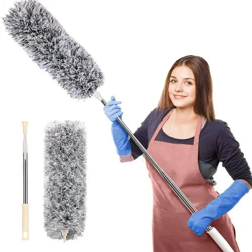 Flexible Microfiber Feather Duster with 8 Feet Extension Pole