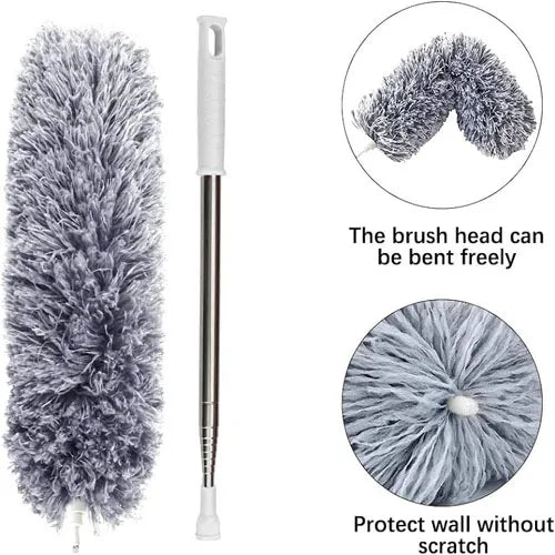 Flexible Microfiber Feather Duster with 8 Feet Extension Pole